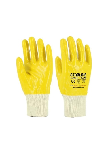 E-206-Y SARI NİTRİL ELDİVEN NO:9