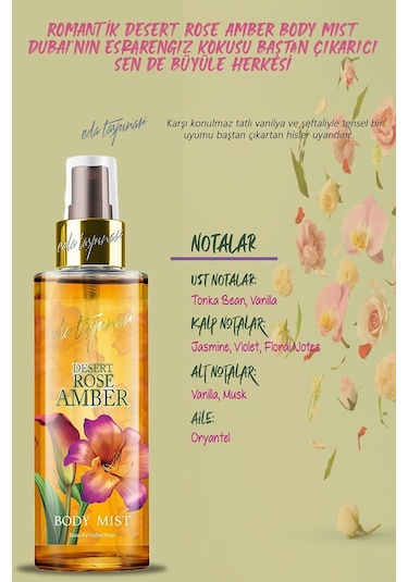 Eda Taşpınar Rose Amber Body Mist Vücut Spreyi 200 ML