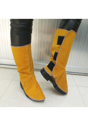 Homyl 2 Adet Kaynak Bot Kılıfı Deri Spats Isıya Dayanıklı