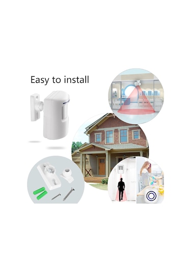 Kablosuz Uyarı Hareket Sensörlü Alarm Ev Güvenlik Kapı Zili