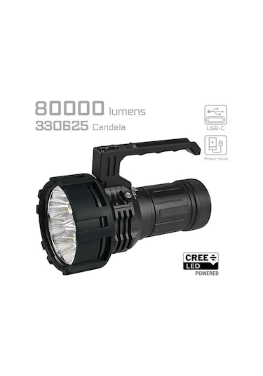 Acebeam X75 80000 Lümen El Feneri Siyah Fiyatları ve Özellikleri