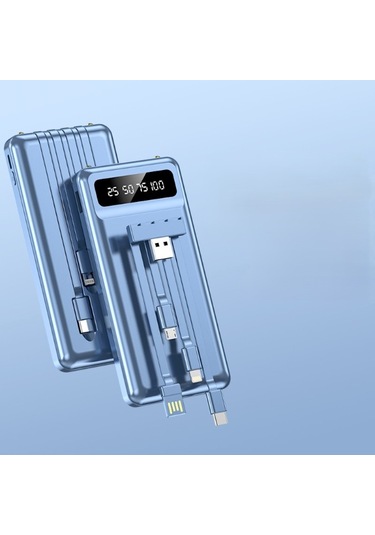 Kendinden Kablolu 10.000 Mah Powerbank Çok Renkli