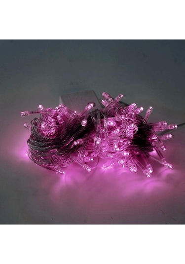 Pembe Led Peri Dize Işıklar 7 Renk Pil Kumandalı Açık Hava Su Geçirmez Led Dize Işık Noel Doğum Günü Ev Partisi Dekoru Lamba 5m Pembe