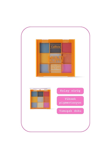 Callista Multi Palette Eyeshadow Göz Farı Paleti 101 Colors On Fire