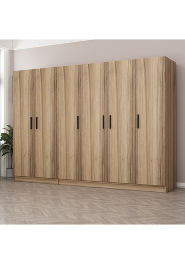 Minar Kale 6 Kapaklı 2 Ç Dolap Dore 210cm Ceviz