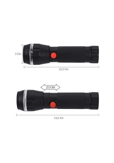 Ps-7083 Plastik Zoomlu Pilli El Feneri