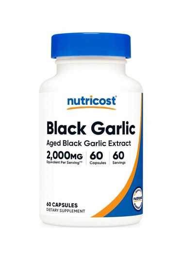 Nutricost Black Garlic 2,000 Mg 60 Capsules - Aged Black Garlic Extract