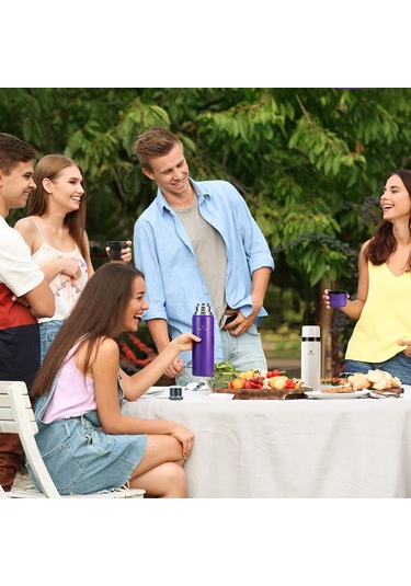 Santeco Kolima 2 Kapaklı Termos 1 L-mor