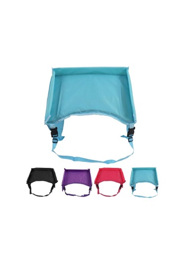 Siyah Çocuk Araba Masa Tepsisi Su Geçirmez Istikrarlı Yumuşak Saklanabilir Araba Tur Tepsisi Yürümeye Başlayan Seyahat Masası Organizatör