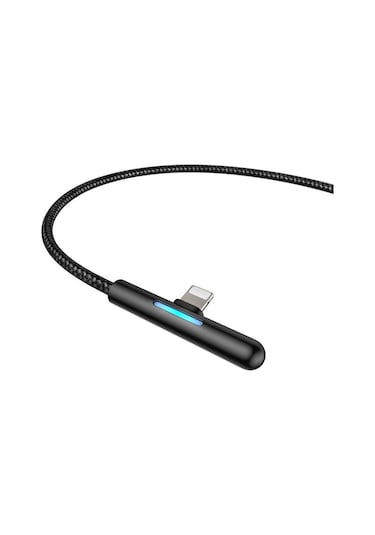 Baseus Apple iPhone Uyumlu Oyuncu Şarj USB Kablosu 2.4A 1mt Siyah CAL7C-A01