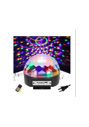 Disko Işıklı Kumandalı Speaker Hoparlör Sd Kart-Usb Girişli Led Çok Renkli