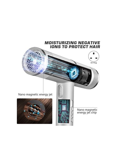 Joyhub Rüzgar Saç Kurutma Makinesi Difüzör Saç Kurutma Makineleri Için Ev Yüksek Güçlü Saç Darbe Anyon Ingiltere Tak 5k8eyt