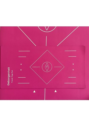 Geborgenheit Travel Serisi Kauçuk Poliüretan Pilates Yoga Matı Fuşya