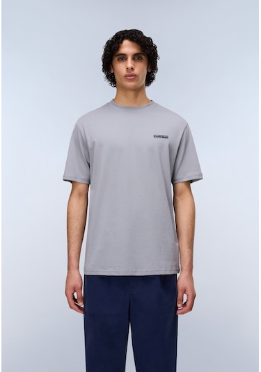 Napapijri S-small Box Ss Erkek T-shirt-31966 Açık Gri