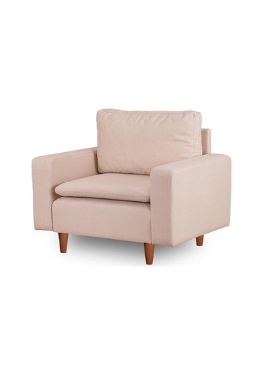 Lungo Modüler Berjer - Krem Keten Krem