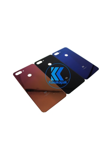 Xiaomi Mi 8 Lite Arka Kapak Yapışkanlı Pil Batarya Kapağı Cam