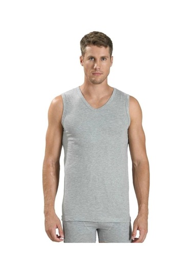 Jiber 115 Erkek Sıfır Kol V Yaka Atlet Tekli 001