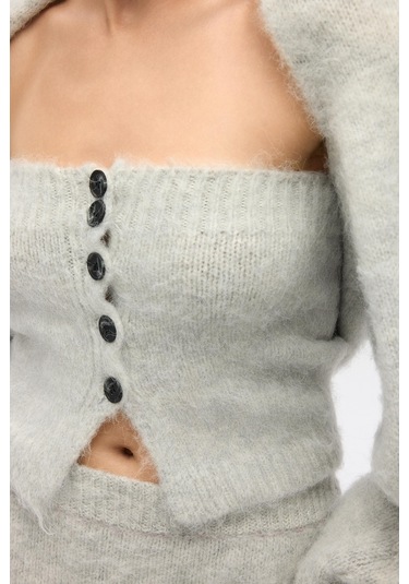 Vintera Gri Üçlü Triko Takım Gri