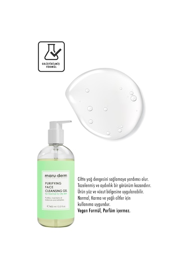 Maruderm Karma ve Yağlı Ciltlere Özel Salisilik Asit Yüz Yıkama Jeli 400 ML