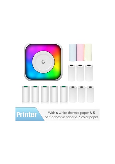 Os7351-7 Rgb Işıklı Çok İşlevli Taşınabilir Mini Termal Yazıcı