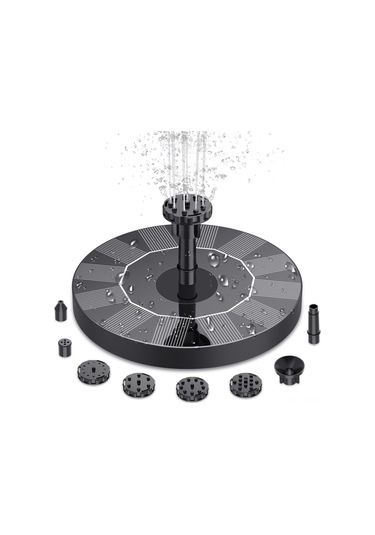 Ximistore9 Güneş Enerjili Yüzen Bahçe Çeşmesi - 13cm Daire Şeklinde, Dış Mekan Kuş Banyosu Ve Su Fıskiyesi