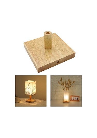 Suntek Ahşap Masa Lambası Tabanı Kullanımı Kolay B Çok Renkli