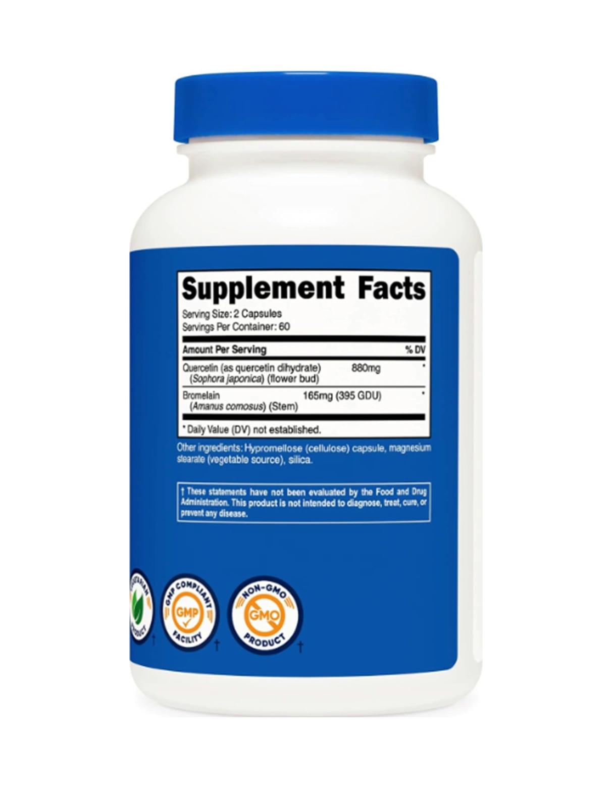 Nutricost Quercetin With Bromelain, 880mg Quercetin + 165mg B... Aromasız