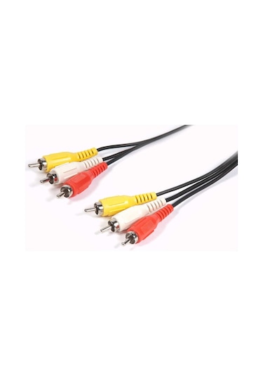 3 Metre Rca Kablo Lale Lale Kablo 3 Lü Video Kablo Sarı Kırm