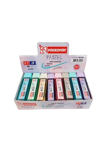 Mikro M-601 2b 60 Mm 0.7 Kalem Ucu 24 Tüp Pastel Renkler