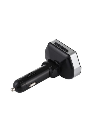 V6 2'si 1 Arada Çift Usb Bağlantı Noktaları Araç Şarj Cihazı Ve V4.2 Bluetooth Kulaklık Kulaklık, Ahizesiz Arama Desteği Siyah