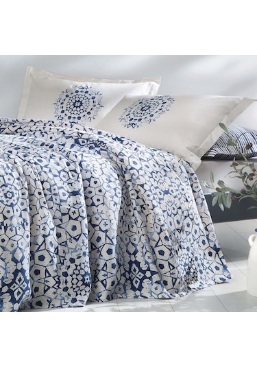Yataş Bedding Sancia Çift Kişilik Pike Takımı - Mavi