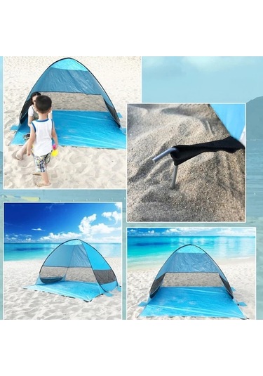 Prestigegoods Otomatik Açılır Plaj Çadırı Karpuz Yeşil, Dayanıklı Ve Hava Alçısı Yeşil