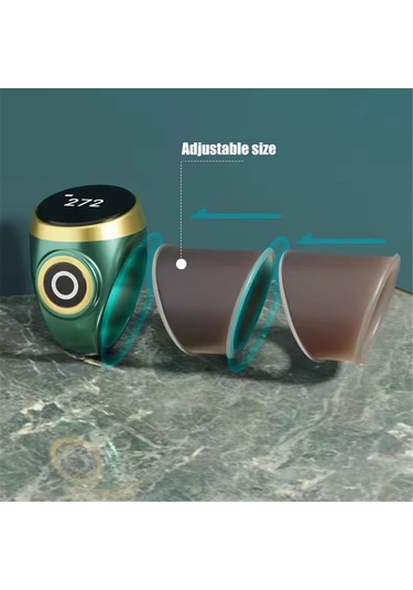 Dofolink Dokunmatik Sayım Akıllı Yüzük - Oled Ekranlı, Su Geçirmez, Otomatik Kilitleme, Kolay Şarj, Boyutu Ayarlanabilir Zihniyeti Sayıcı