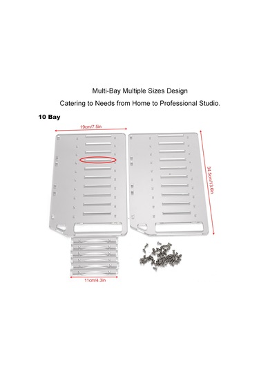 Jeemson Akrilik Disk Rafı 4-10 Konumlu, Dıy Kolay Kurulum, Soğutma Ve Stabilite Artırıcı, Şeffaf Malzeme