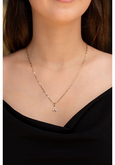 Uşaklıhafız 14 Ayar Ataç Zincirli Kadın Harf Kolye