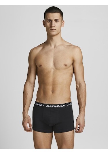 Jack & Jones 5'li Düz Renk Boxer Paketi - 12142342 Çok Renkli