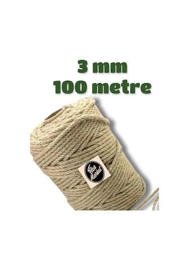 3 Mm 100 Metre Jüt İp - Hasır İp - Kendir İp