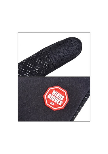 1 Çift Dokunmatik Ekran Tam Parmak Kaymaz Eldiven 001