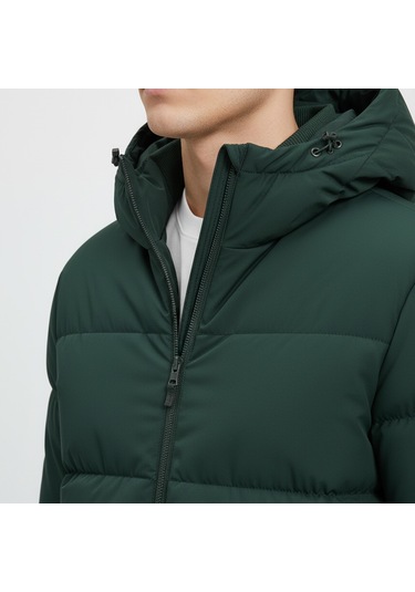 Jack&jones Global Puffer Erkek Yeşil Mont Yeşil
