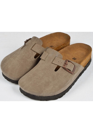 Mantar Tabanlı Çocuk Unisex Boston Birkens Günlük Sabo 59463 Günlük Terlik Vizon