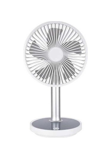 Ebitda Gece Lambası Yükseklik Ayarlı 4 Hızlı Düşük Gürültü Masaüstü Vantilatör - Ev & Ofis Kullanımı İçin Beyaz