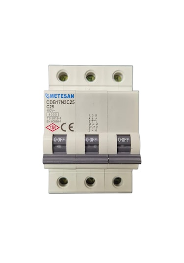 Metesan 3x25a C Tipi W Otomat Sigorta