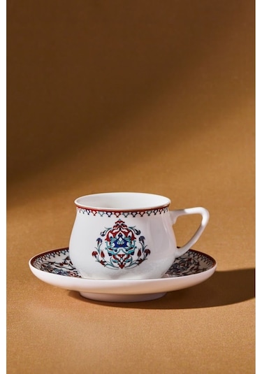 Karaca  Nakkaş 6 Kişilik Kahve Fincanı Takımı 100 ml