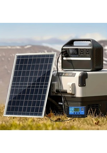 Elmpaly Güneş Panel Kiti 12v/24v Çoklu Çıkışlı Taşınabilir Şarj Kontrollü Dc Model