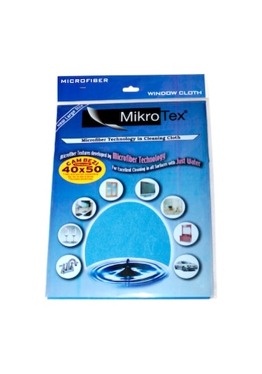 Mikrotex Mikrofiber Cam Bezi 5 Adet Mavi 40 x 50 CM