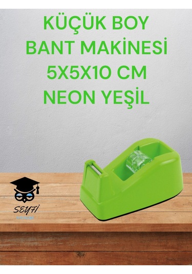 Küçük Boy Masaüstü Bant Makinesi 5x5x10 Cm Neon Yeşil Diğer