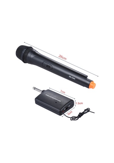 Yunboo Vhf Kablosuz El Mikrofonu - Yüksek Hassasiyetli, 30-50m Menzil, Siyah, Fm Modülasyonlu Pil Dahil Değil, Sarı/mavi Rastgele