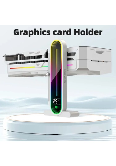 Grafik Kartı Gpu Tutucu Dikey 5 V 3pin Argb Sıcaklık Göstergesi Diğer