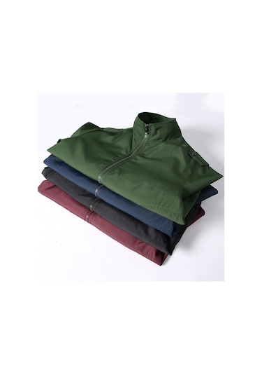 Pasifix Düz Renkli Kolaj Uzun Kollu Stant Yaka Erkek Ceket 001