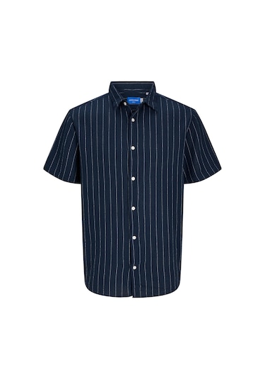 Jack & Jones Joshua Loose Erkek Kısa Kollu Gömlek Lacivert 12262660 Lacivert